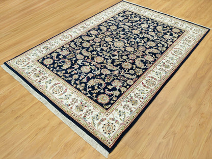 Nain Traditional hand-knotted wool rug in Blue, 6'1" x 8'10", SKU O090612