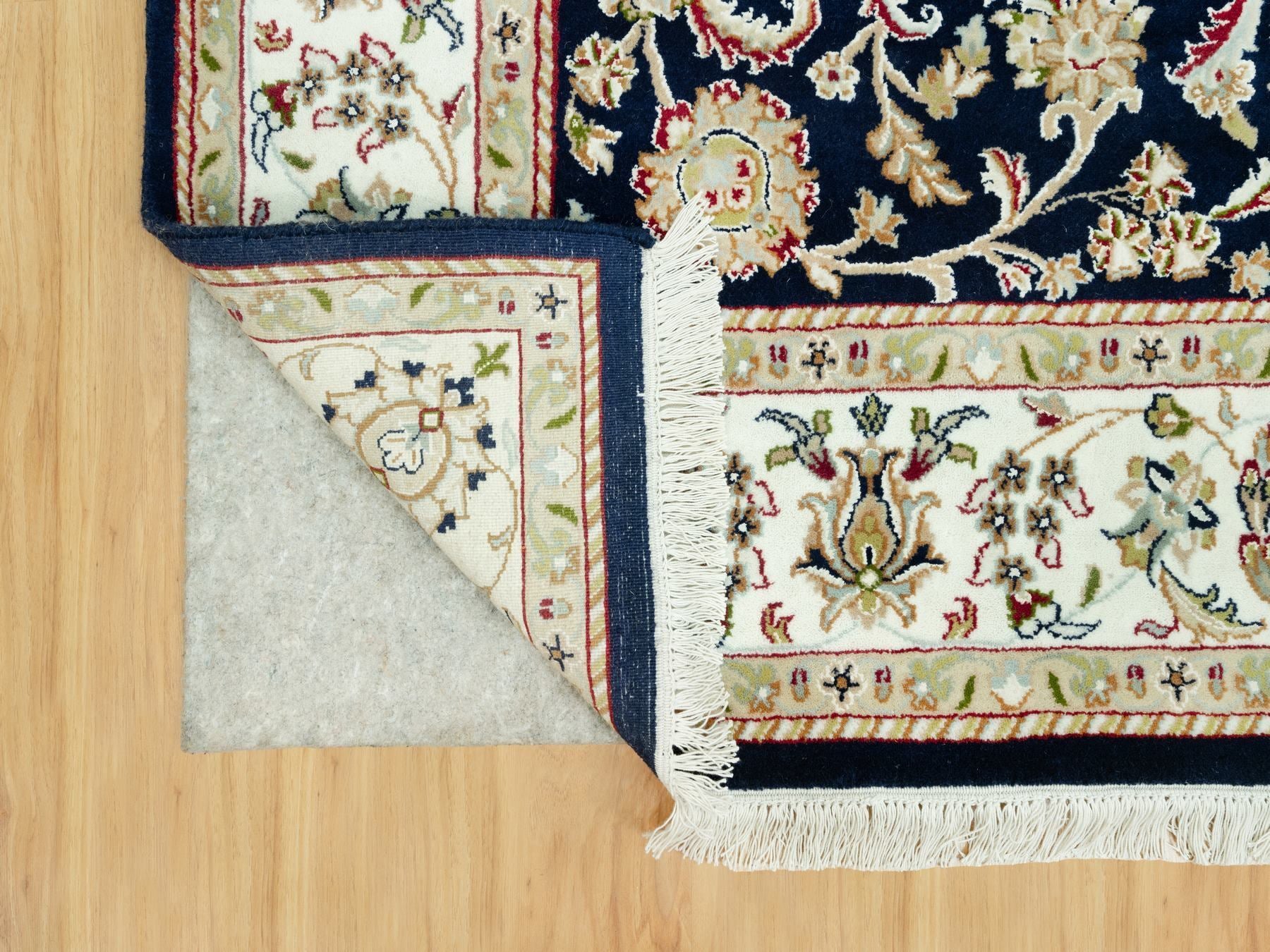 Nain Traditional hand-knotted wool rug in Blue, 6'1" x 8'10", SKU O090612
