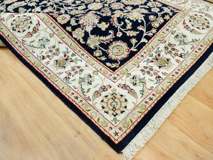 Nain Traditional hand-knotted wool rug in Blue, 6'1" x 8'10", SKU O090612