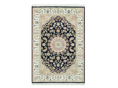 Nain Traditional hand-knotted wool rug in Blue, 4'3" x 6'3", SKU O090619