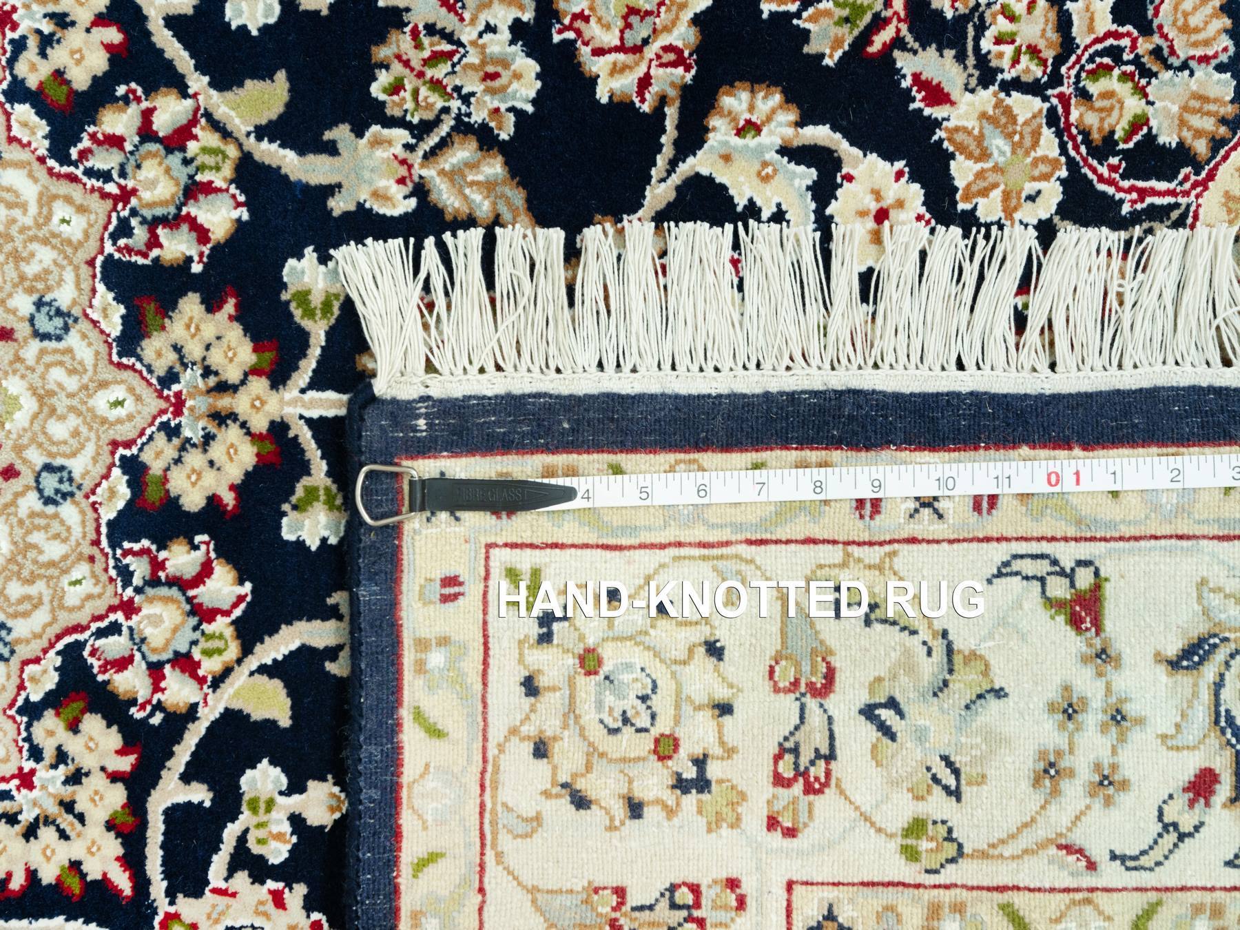 Nain Traditional hand-knotted wool rug in Blue, 4'3" x 6'3", SKU O090619