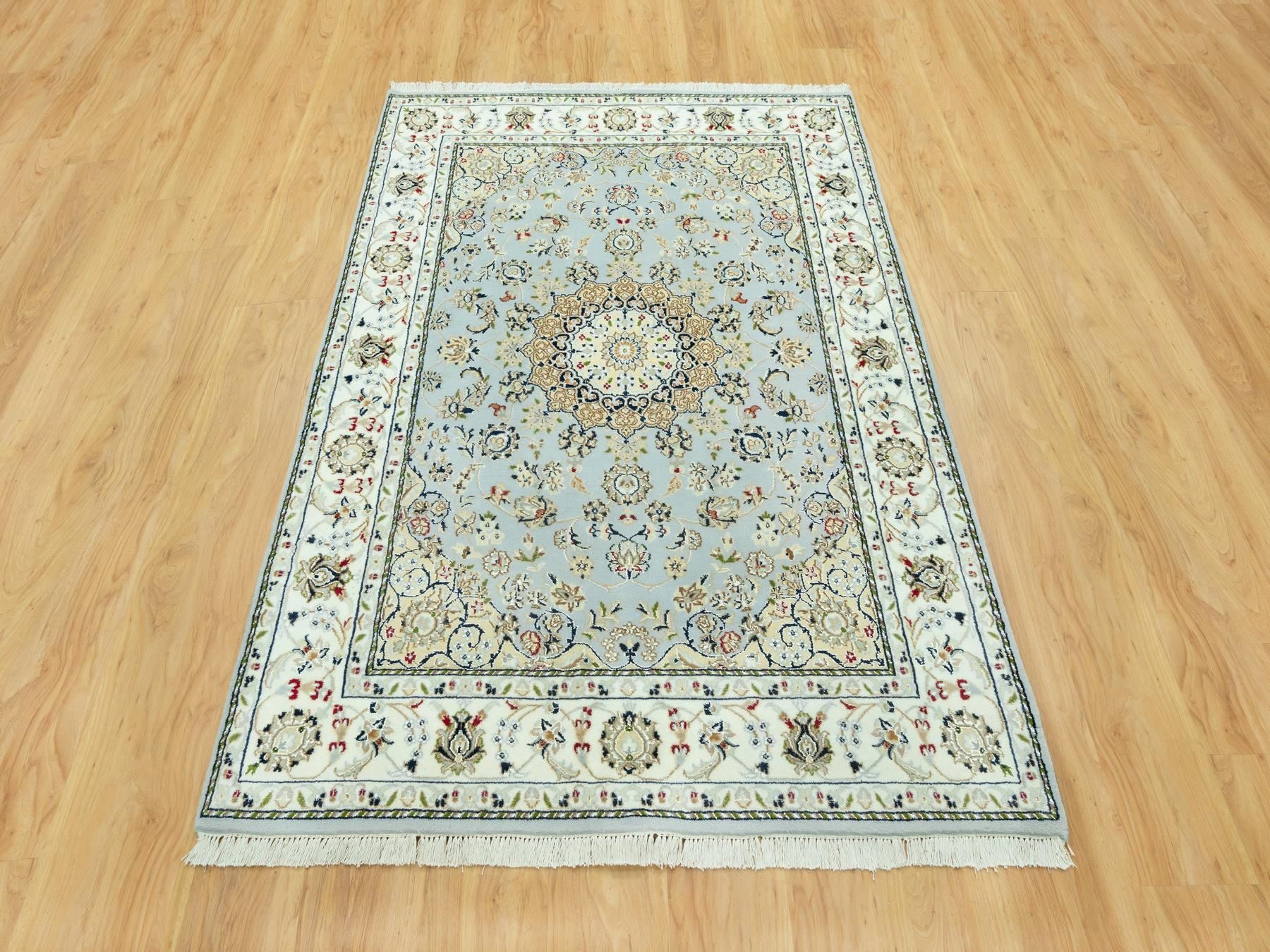 Nain Traditional hand-knotted wool rug in Blue, 4'11" x 6'9", SKU O090620