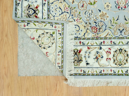 Blue 4'11" x 6'9" Fine Oriental Hand knotted Wool Rug - Sku: O090620