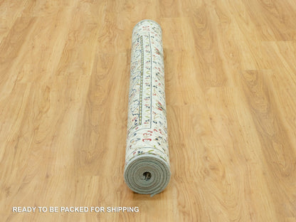 Blue 4'11" x 6'9" Fine Oriental Hand knotted Wool Rug - Sku: O090620