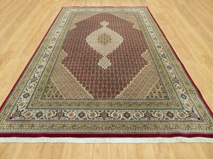 Red 10'0" x 14'3" Traditional Hand knotted Wool Rug - Sku: O090623