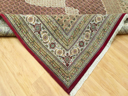 Red 10'0" x 14'3" Traditional Hand knotted Wool Rug - Sku: O090623