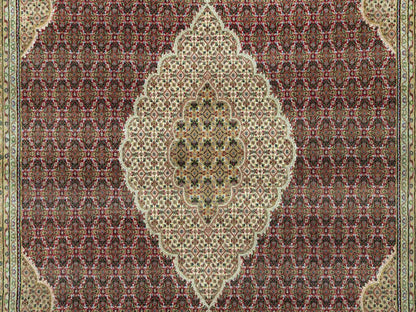 Red 10'0" x 14'3" Traditional Hand knotted Wool Rug - Sku: O090623
