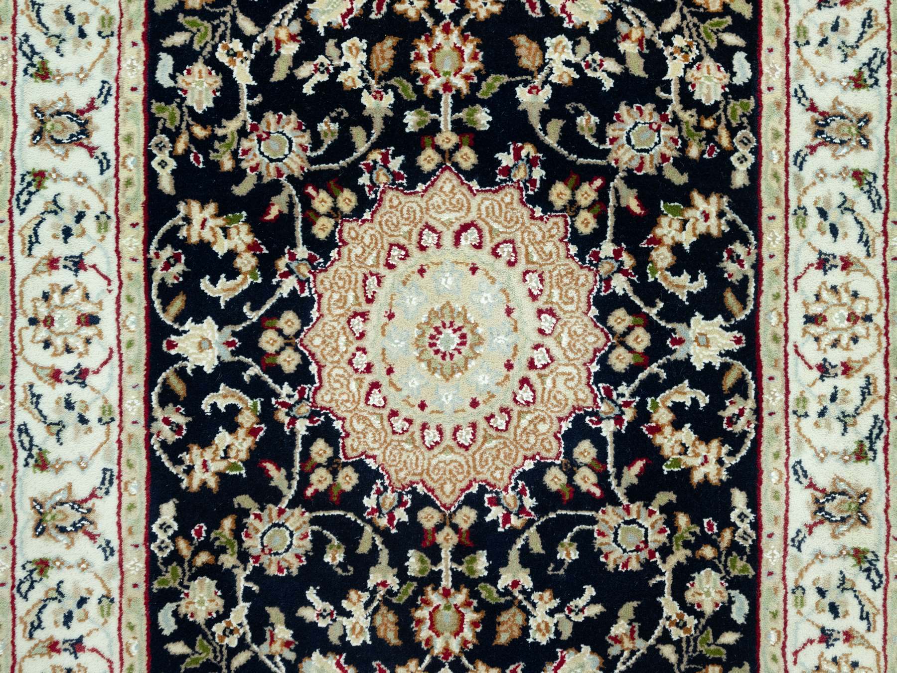 Nain Traditional hand-knotted wool runner in Blue, 2'5" x 20'1", SKU O090627