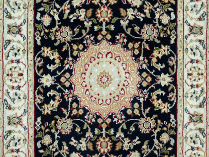 Nain Traditional hand-knotted wool runner in Blue, 2'5" x 20'1", SKU O090627