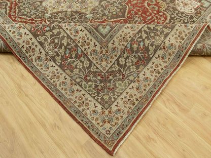 Red 9'2" x 12'1" Traditional Hand knotted Wool Rug - Sku: O090634