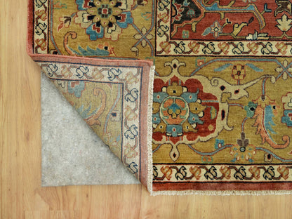 Red 8'10" x 12'0" Traditional Hand knotted Wool Rug - Sku: O090658