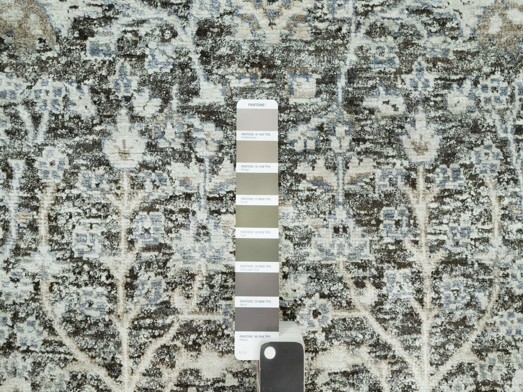 Transitional hand-knotted wool/silk runner in Brown, 2'4" x 8'1", SKU O090684