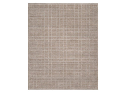 Modern / Contemporary hand-knotted wool rug in Brown, 8'2" x 9'10", SKU O090703