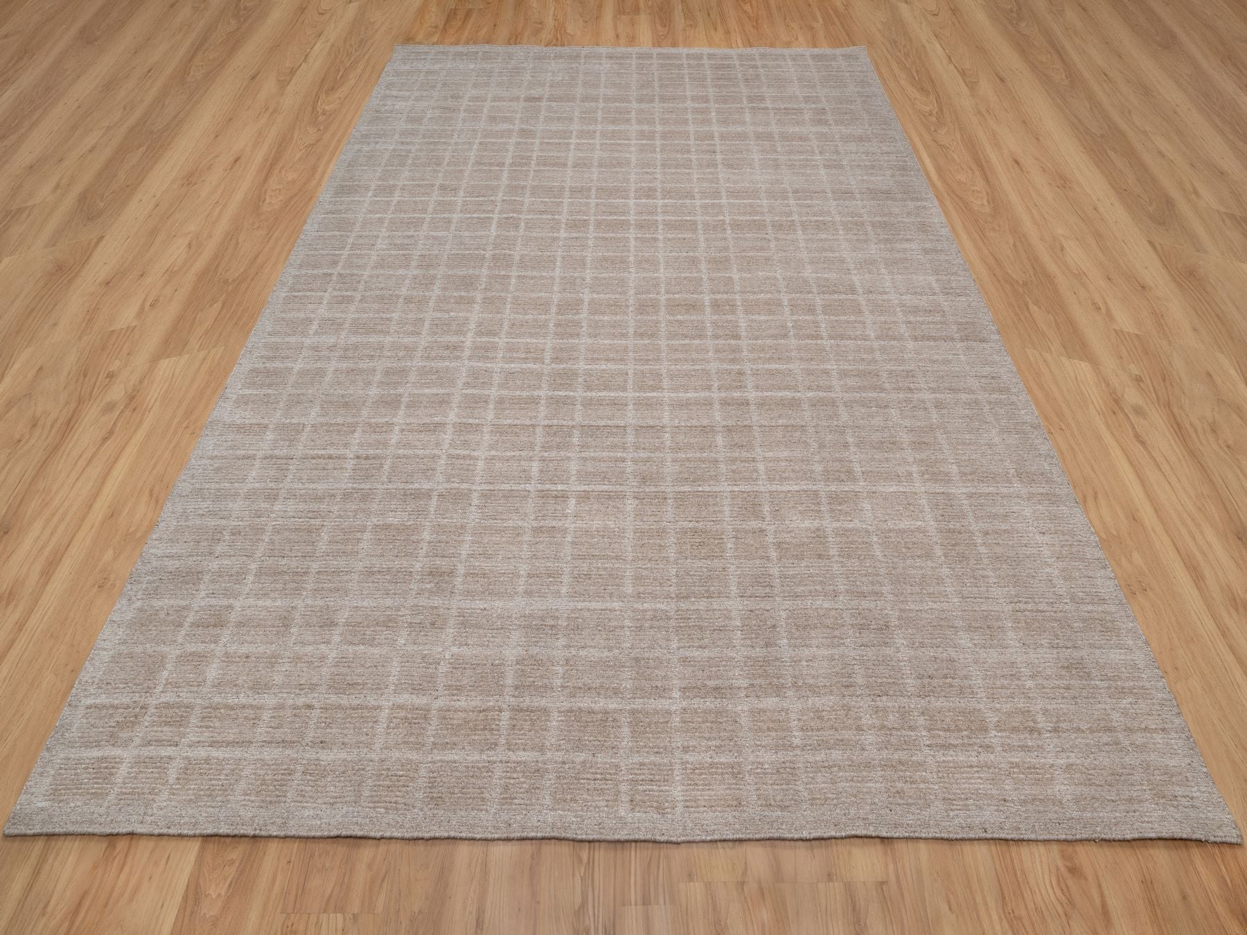 Modern / Contemporary hand-knotted wool rug in Brown, 8'2" x 9'10", SKU O090703