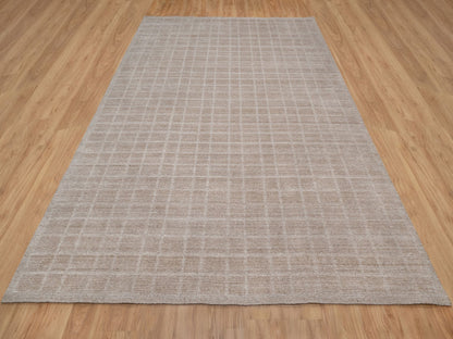 Modern / Contemporary hand-knotted wool rug in Brown, 8'2" x 9'10", SKU O090703