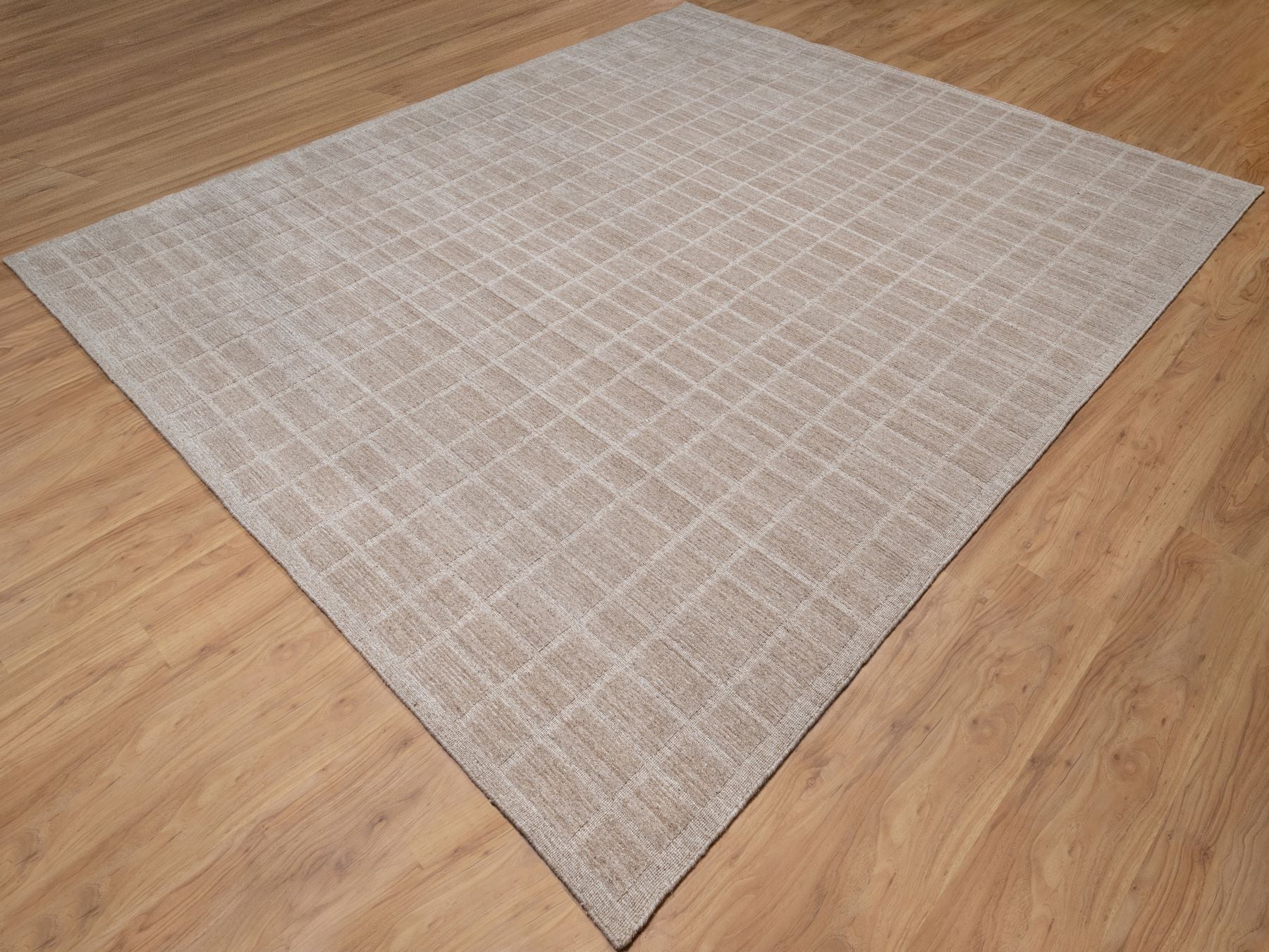 Modern / Contemporary hand-knotted wool rug in Brown, 8'2" x 9'10", SKU O090703