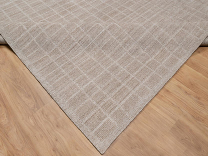 Modern / Contemporary hand-knotted wool rug in Brown, 8'2" x 9'10", SKU O090703