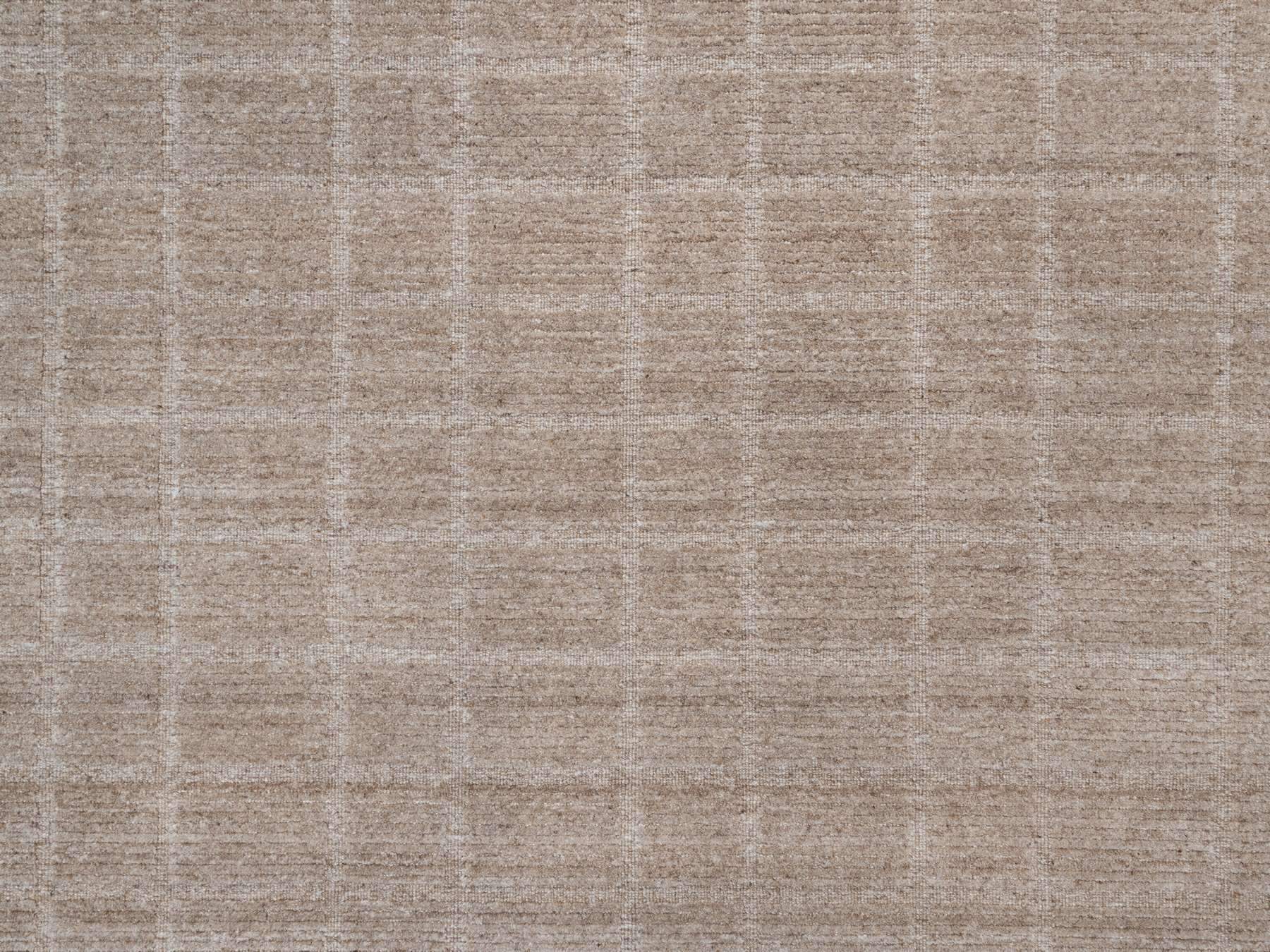 Modern / Contemporary hand-knotted wool rug in Brown, 8'2" x 9'10", SKU O090703