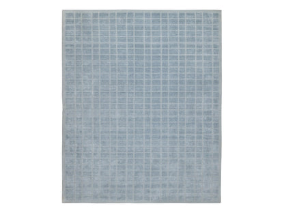 Modern / Contemporary hand-knotted wool rug in Blue, 8'2" x 9'10", SKU O090705