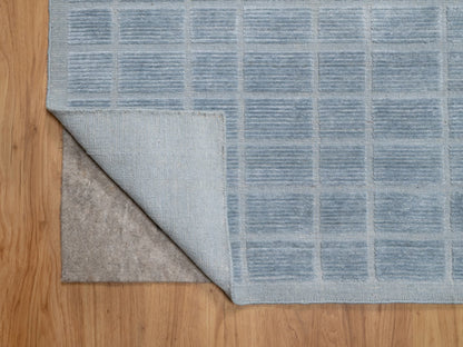 Modern / Contemporary hand-knotted wool rug in Blue, 8'2" x 9'10", SKU O090705