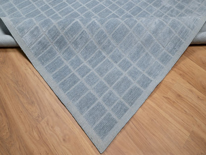 Modern / Contemporary hand-knotted wool rug in Blue, 8'2" x 9'10", SKU O090705