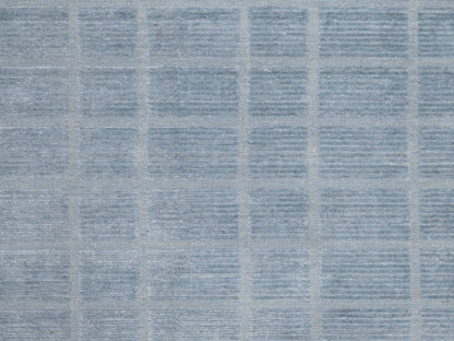 Modern / Contemporary hand-knotted wool rug in Blue, 8'2" x 9'10", SKU O090705