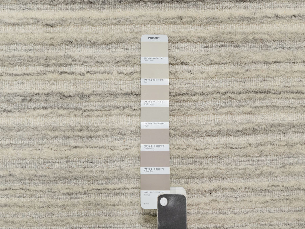 Modern / Contemporary hand-knotted wool runner in Brown, 2'7" x 10'0", SKU O090716