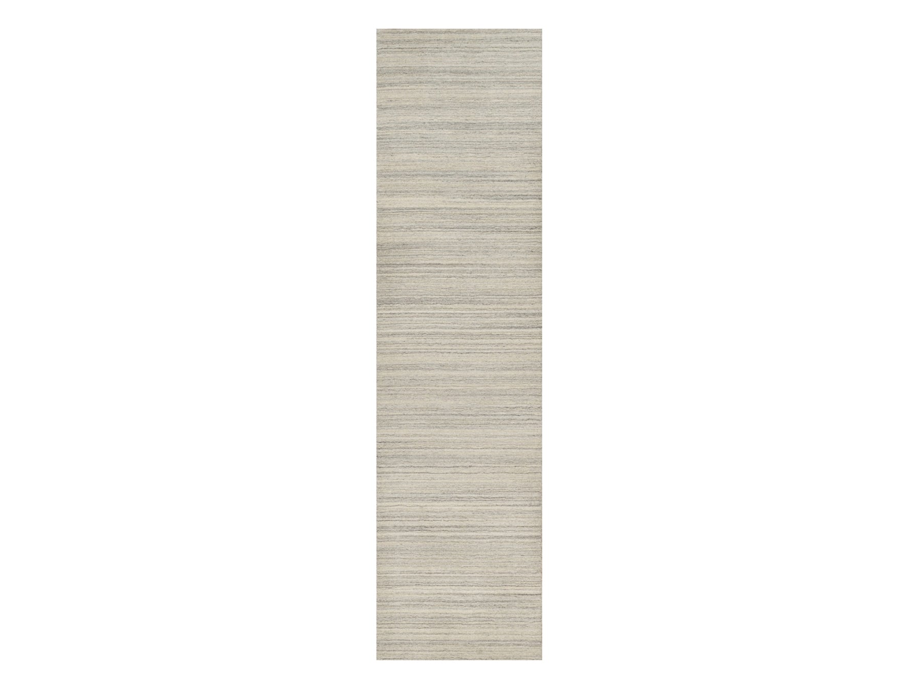 Beige 2'6" x 10'0" Modern / Contemporary Handloom Wool Rug - Sku: O090717