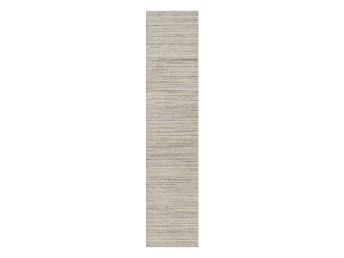 Modern / Contemporary hand-knotted wool runner in Beige, 2'7" x 11'10", SKU O090719