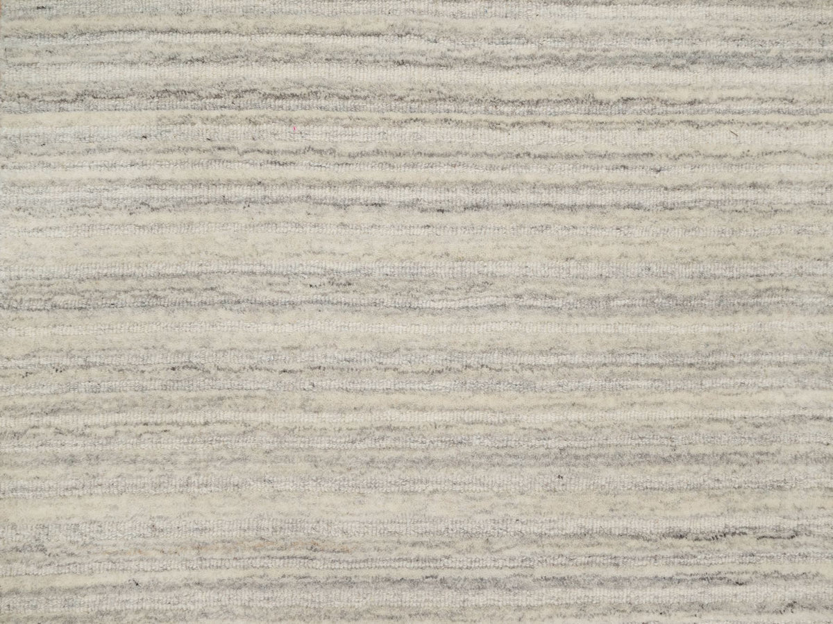 Modern / Contemporary hand-knotted wool runner in Beige, 2'7" x 11'10", SKU O090719