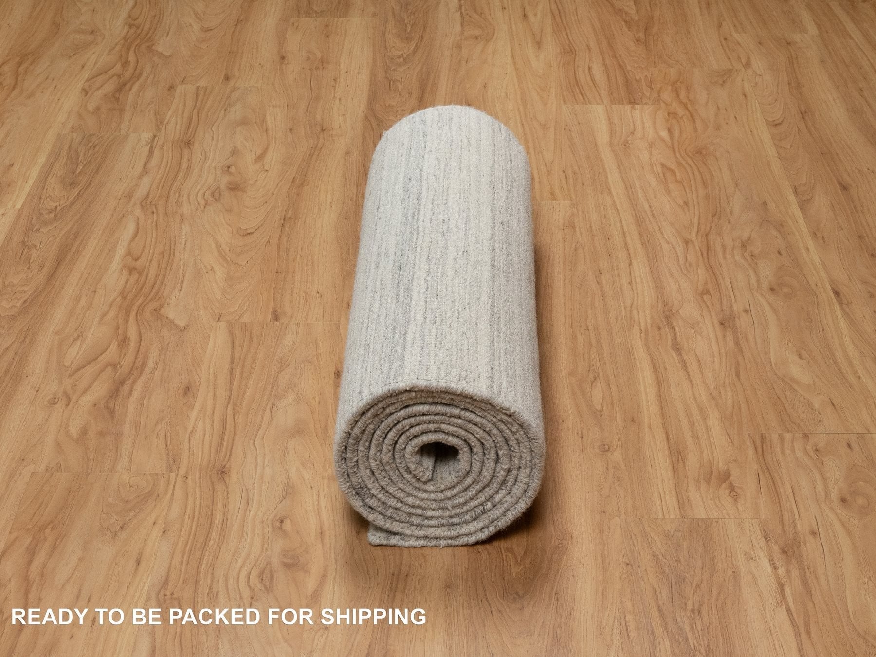 Modern / Contemporary hand-knotted wool runner in Beige, 2'7" x 11'10", SKU O090719