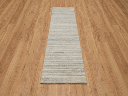 Modern / Contemporary hand-knotted wool runner in Beige, 2'5" x 8'0", SKU O090720