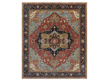Red 13'9" x 16'2" Traditional Hand knotted Wool Rug - Sku: O090744