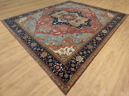 Red 13'9" x 16'2" Traditional Hand knotted Wool Rug - Sku: O090744