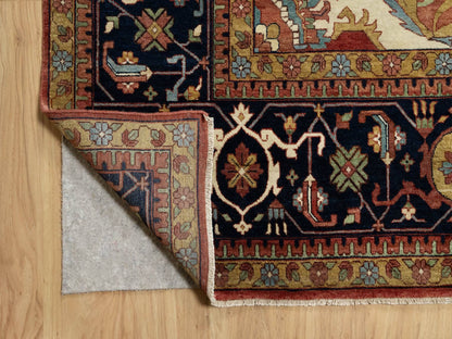 Red 13'9" x 16'2" Traditional Hand knotted Wool Rug - Sku: O090744