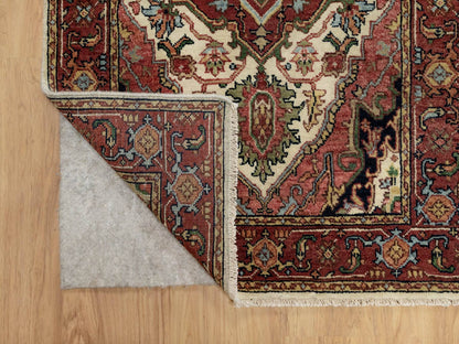 Ivory 2'5" x 25'6" Heriz Hand knotted Wool Rug - Sku: O090750