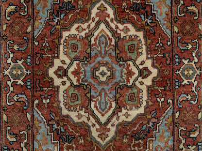 Red 2'0" x 3'2" Traditional Hand knotted Wool Rug - Sku: O090755
