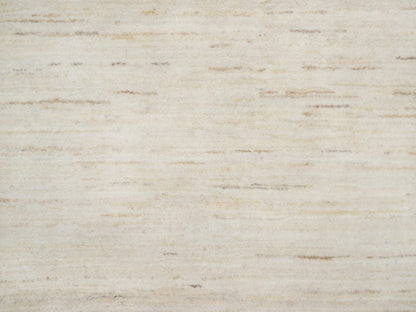 Ivory 2'6" x 13'9" Modern and Contemporary Hand knotted Wool Rug - Sku: O090762