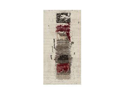 Ivory 2'4" x 4'7" Modern and Contemporary Hand knotted Wool Rug - Sku: O090767