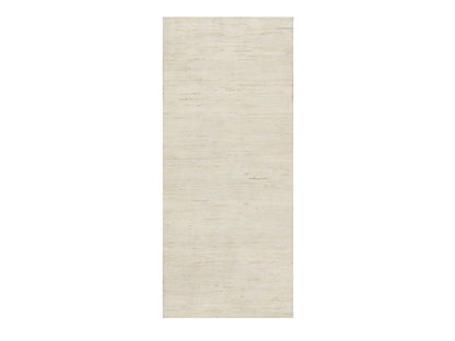 Ivory 2'5" x 5'10" Modern and Contemporary Hand knotted Wool Rug - Sku: O090773