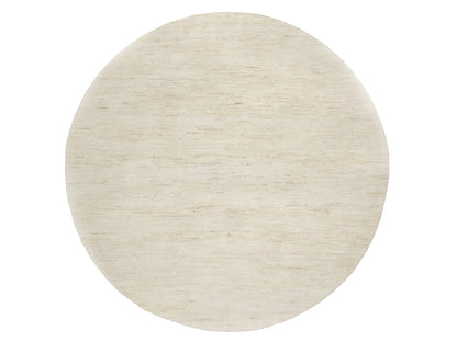Ivory 7'0" x 7'0" Modern and Contemporary Hand knotted Wool Rug - Sku: O090778