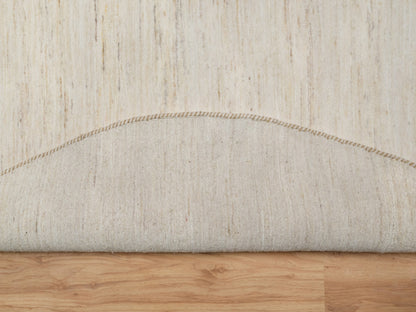Ivory 7'0" x 7'0" Modern and Contemporary Hand knotted Wool Rug - Sku: O090778