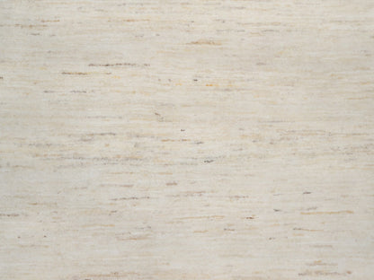 Ivory 7'0" x 7'0" Modern and Contemporary Hand knotted Wool Rug - Sku: O090778
