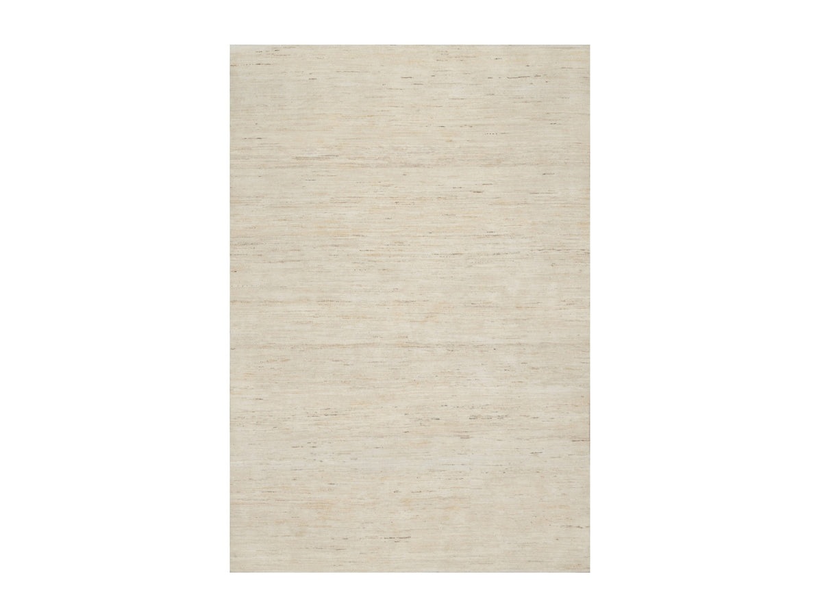 Gabbeh Modern / Contemporary hand-knotted wool rug in Ivory, 6'1" x 9'0", SKU O090779
