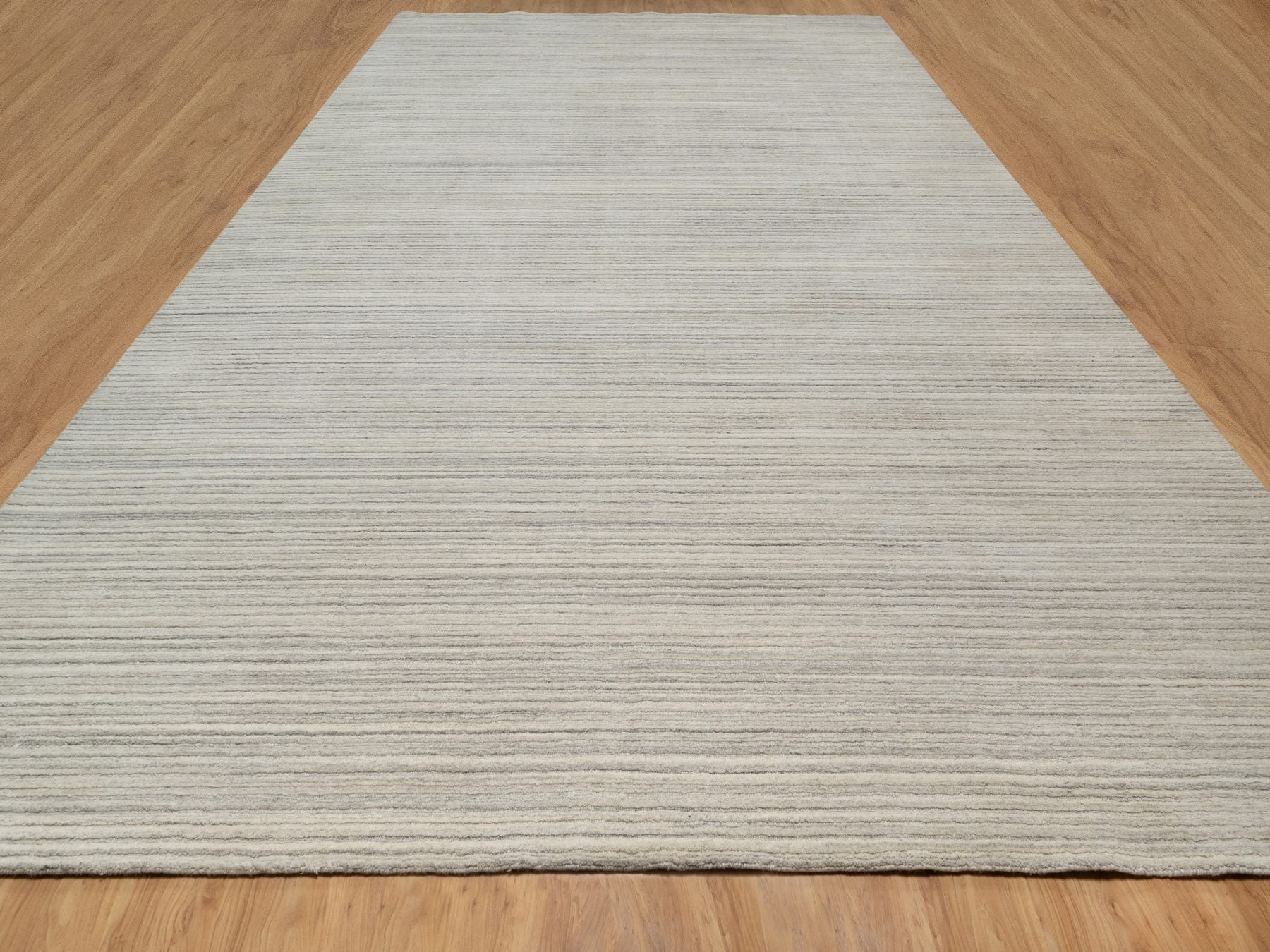 Modern / Contemporary hand-knotted wool rug in Beige, 12'1" x 17'7", SKU O090791