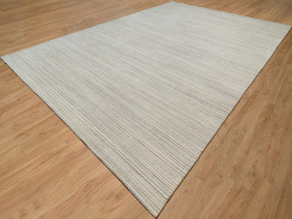 Beige 12'1" x 17'7" Modern and Contemporary Handloom Wool Rug - Sku: O090791