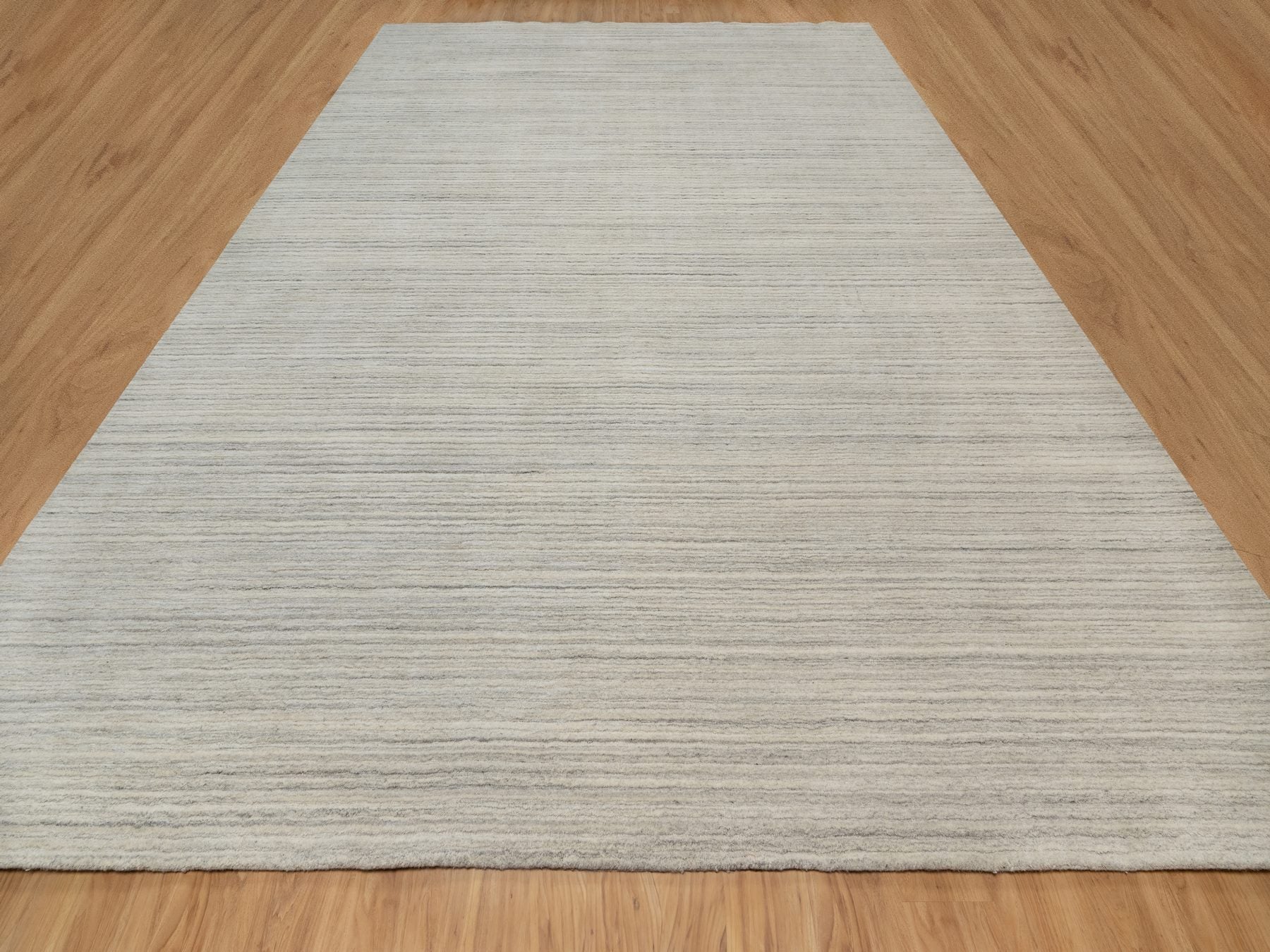 Modern / Contemporary hand-knotted wool rug in Beige, 12'0" x 14'9", SKU O090799
