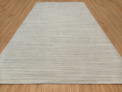 Modern / Contemporary hand-knotted wool rug in Beige, 12'0" x 14'9", SKU O090799