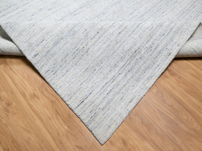 Grey 12'1" x 17'9" Modern / Contemporary Handloom Wool Rug - Sku: O090800