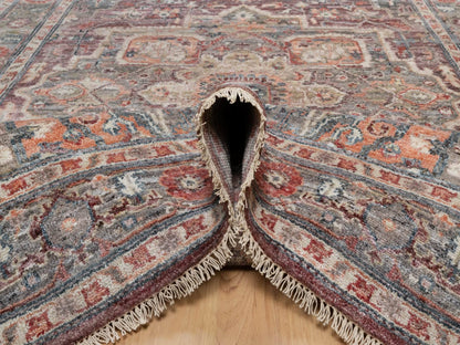 Red 5'10" x 9'0" Tribal Hand knotted Wool Rug - Sku: O090804